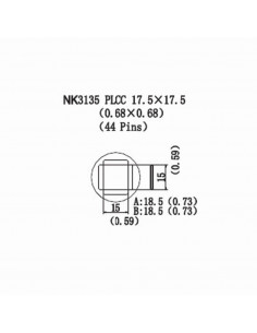 Horkovzdušná tryska NK3135 - PLCC 17,5x17,5