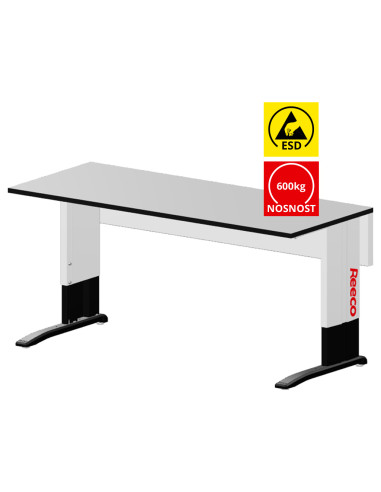 Elektricky výškově stavitelný ESD stůl Reeco PREMIUM 1830 x 750