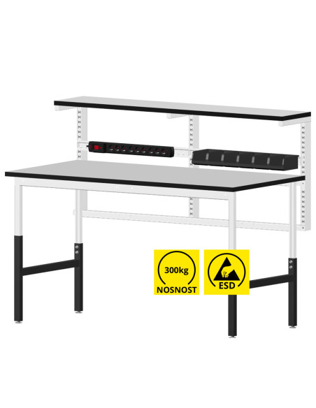 Sestava antistatického laboratorního ESD stolu Reeco CLASSIC 1530 x 750 mm - TYP 1