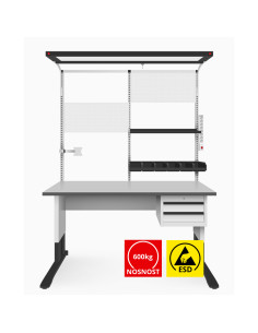 Sestava antistatického laboratorního ESD stolu Reeco PREMIUM 1530 x 750 mm - TYP 1