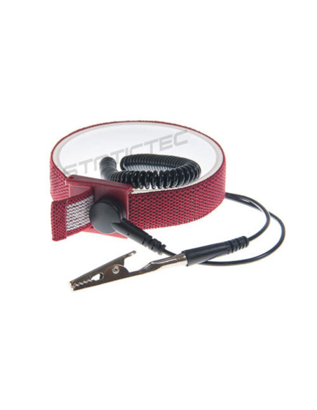 ESD náramek s uzemňovacím kabelem /patent 10mm / banánek s krokosvorkou / Anti-allergic