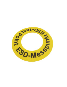 Samolepka ESD Messpunkt, vnější průměr 130 mm, vnitřní průměr 70 mm