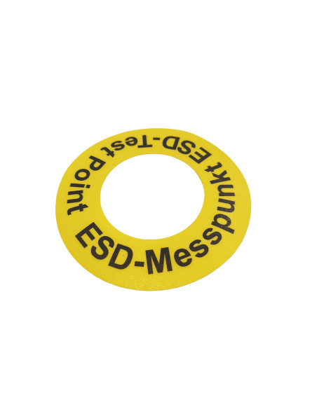 Samolepka ESD Messpunkt, vnější průměr 130 mm, vnitřní průměr 70 mm
