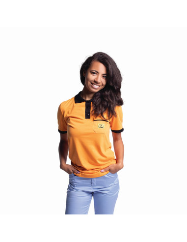 ESD polo shirt with short sleeves