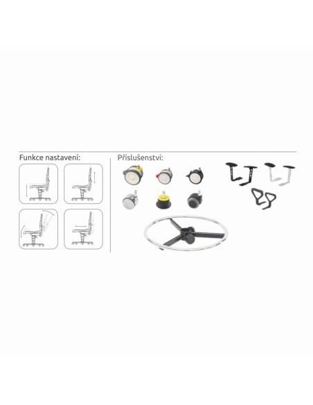 ESD chair Comfort 2, seat height 58 - 76cm