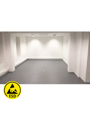ESD floor puzzle, light grey, 510 x 510 mm