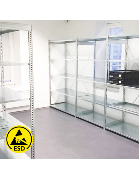 ESD floor puzzle, light grey, 510 x 510 mm