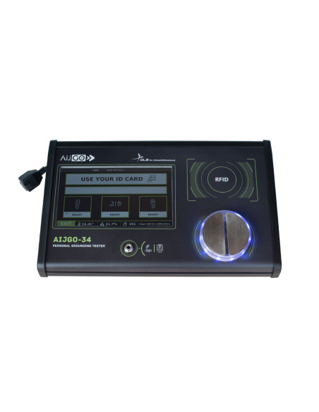 Combination ESD tester with RFID reader and software