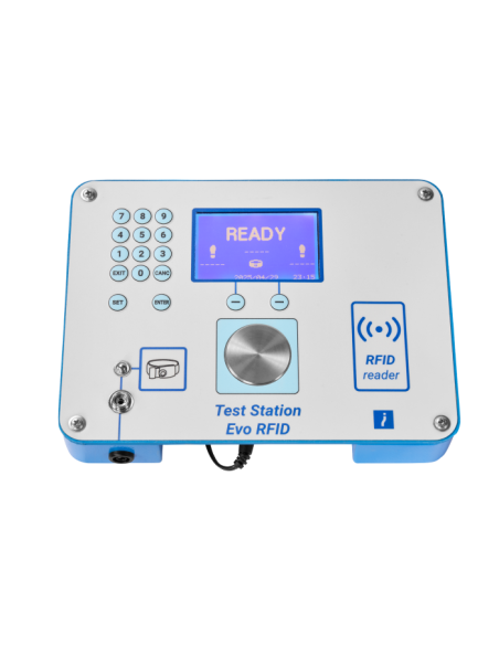 ESD turnstile PREMIUM with tester Test Station EVO, RFID 125 kHz
