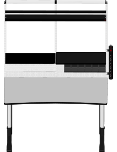 Antistatický dílenský ESD stůl Reeco s nástavbou PREMIUM ELECTRIC 1530 x 750 mm 2
