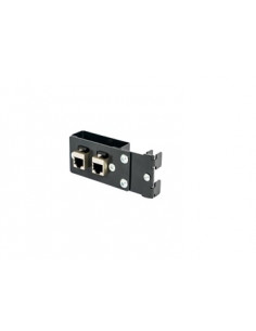 ESD držák s 2x konektrory RJ45